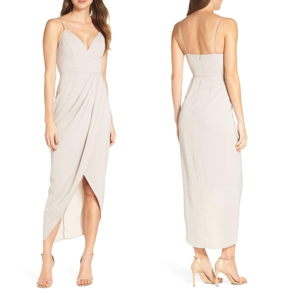 NWT Shona Joy REVOLVE Cocktail Oyster Tulip Dress